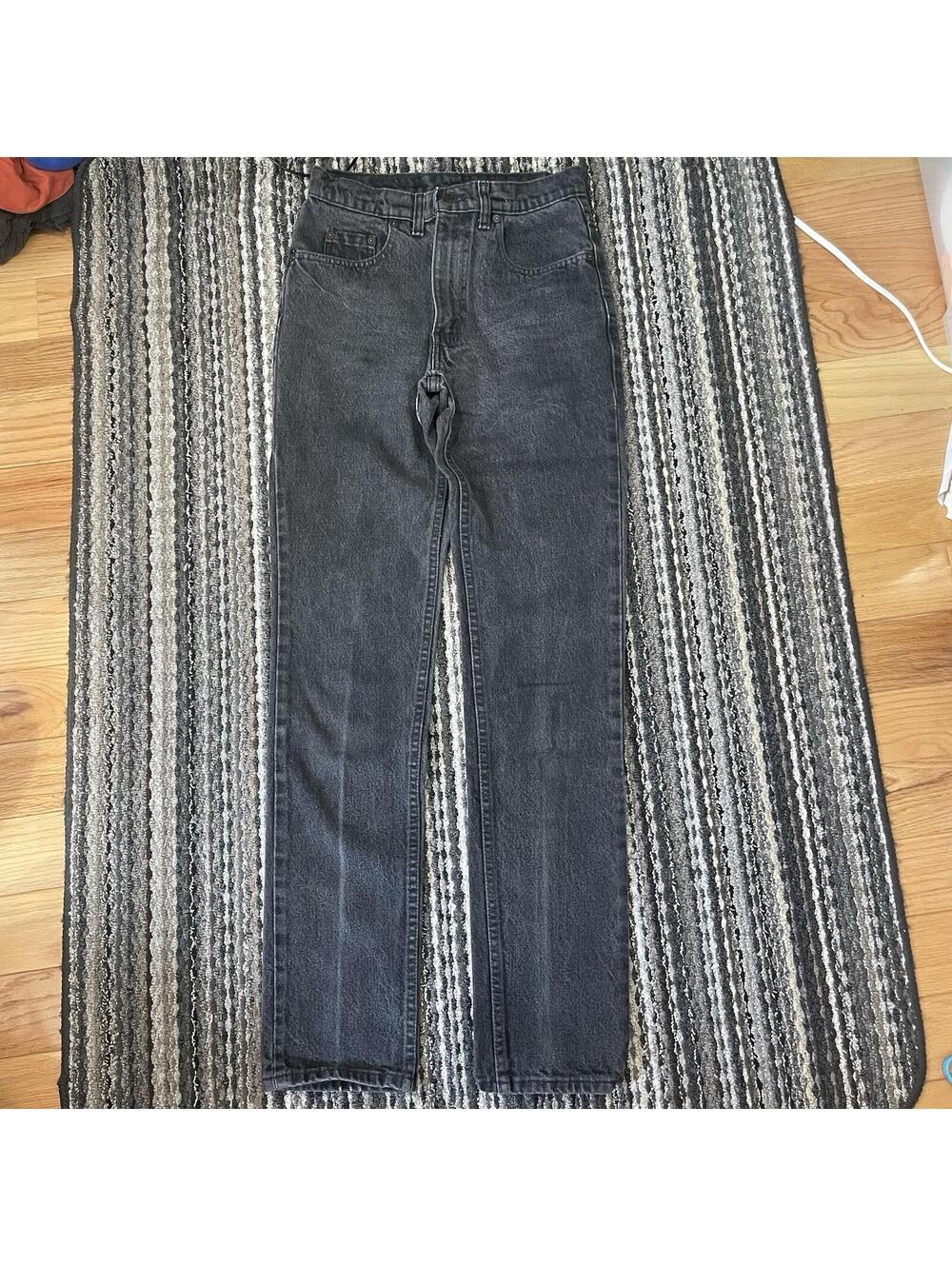 Vintage 90s Y2K Levi's 531 Black Faded Men's Jeans 28x32 Straight Slim Relaxed